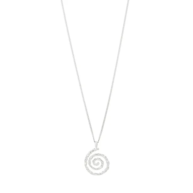 pilgrim-still-halskette-versilbert-mit-spiral-anh-nger image 1