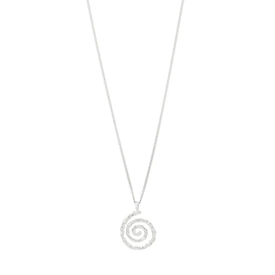 pilgrim-still-halskette-versilbert-mit-spiral-anh-nger image 1