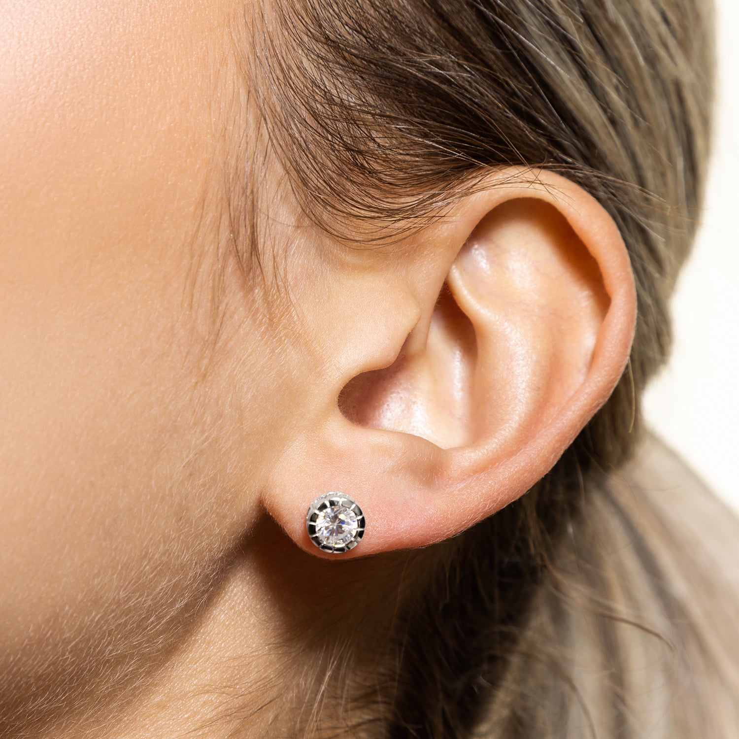xenox-pure-essentials-ohrringe-925-sterlingsilber-rhodiniert-mit-zirkonia-3 image 3