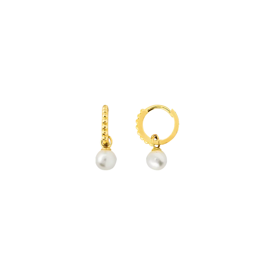 xenox-fine-perlen-creolen-xg14k6055g-585-gelbgold-mit-perlen-anh-nger image 1