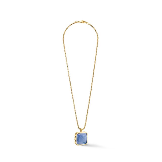 coeur-de-lion-amulett-spikes-square-halskette-aventurin-gold-blau image 1