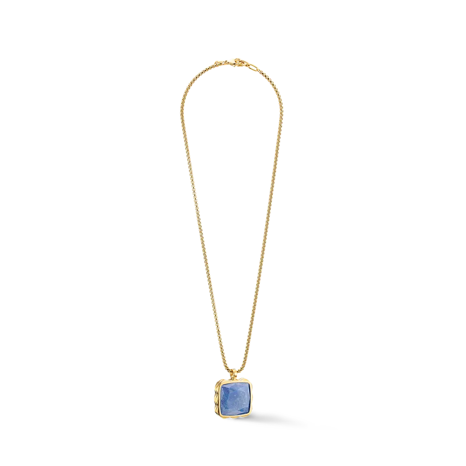 coeur-de-lion-amulett-spikes-square-halskette-aventurin-gold-blau image 1