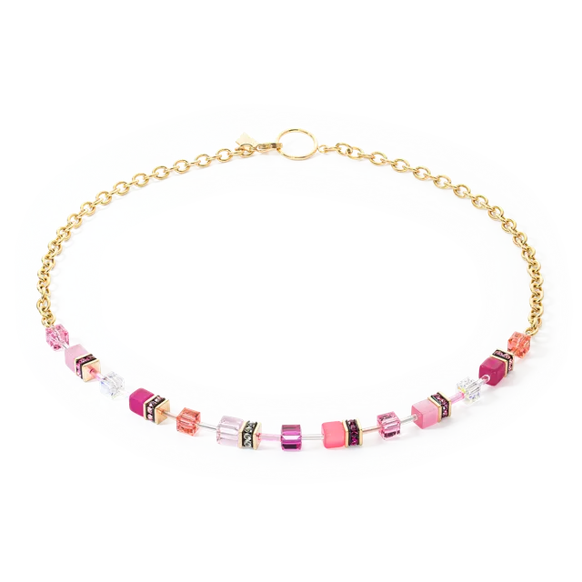 coeur-de-lion-geocube-iconic-chain-halskette-gold-magenta image 1