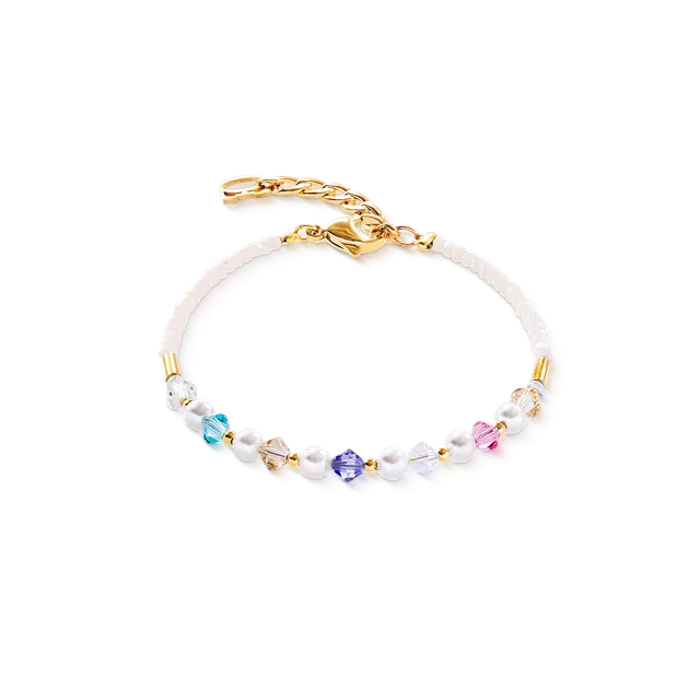 coeur-de-lion-princess-pearls-armband-gold-rainbow image 1