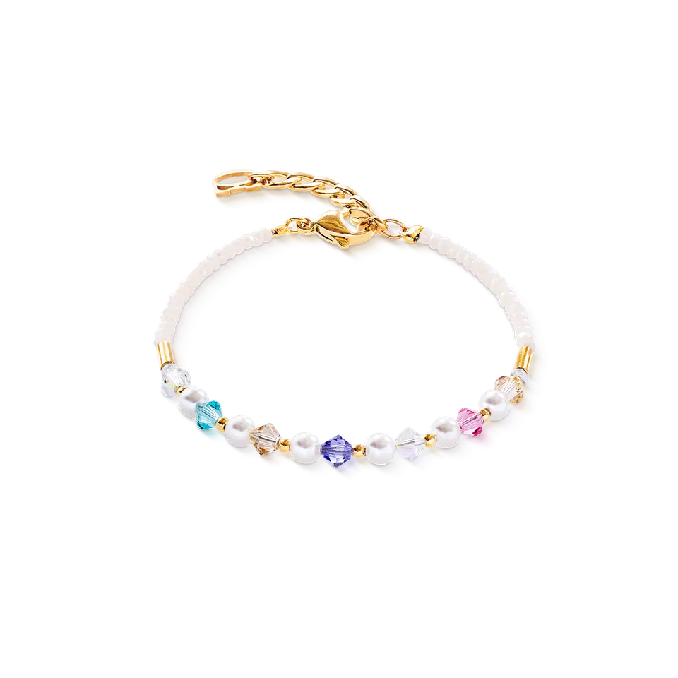 coeur-de-lion-princess-pearls-armband-gold-rainbow image 1