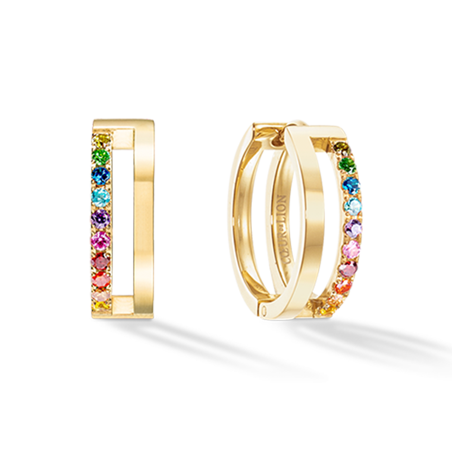 coeur-de-lion-eternal-unity-creolen-1-7-cm-gold-rainbow image 2