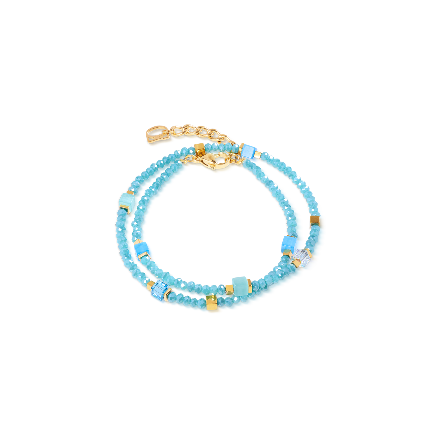 coeur-de-lion-joyful-colours-flex-armband-gold-t-rkis image 1