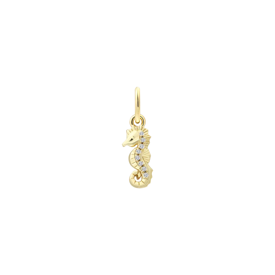 xenox-seepferdchen-charm-925-sterlingsilber-18k-vergoldet-mit-zirkonia image 1
