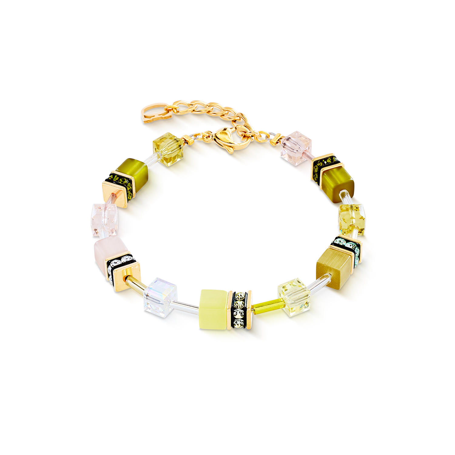 coeur-de-lion-geocube-iconic-armband-olive-blossom-oliv-18-5-cm image 1