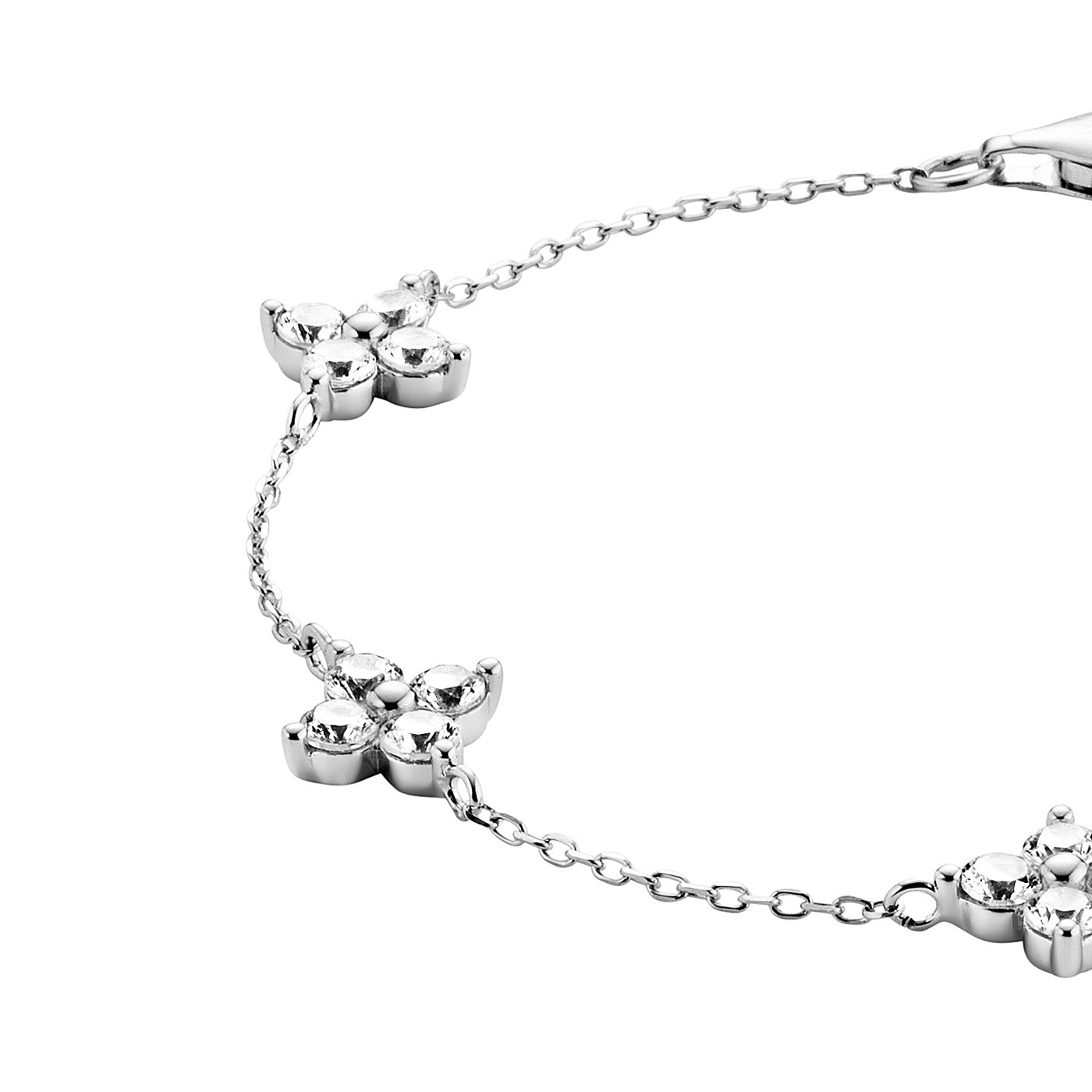 julie-julsen-crystal-line-armband-silber-rhodiniert-mit-5-bl-ten-und-20-wei-en-z image 3