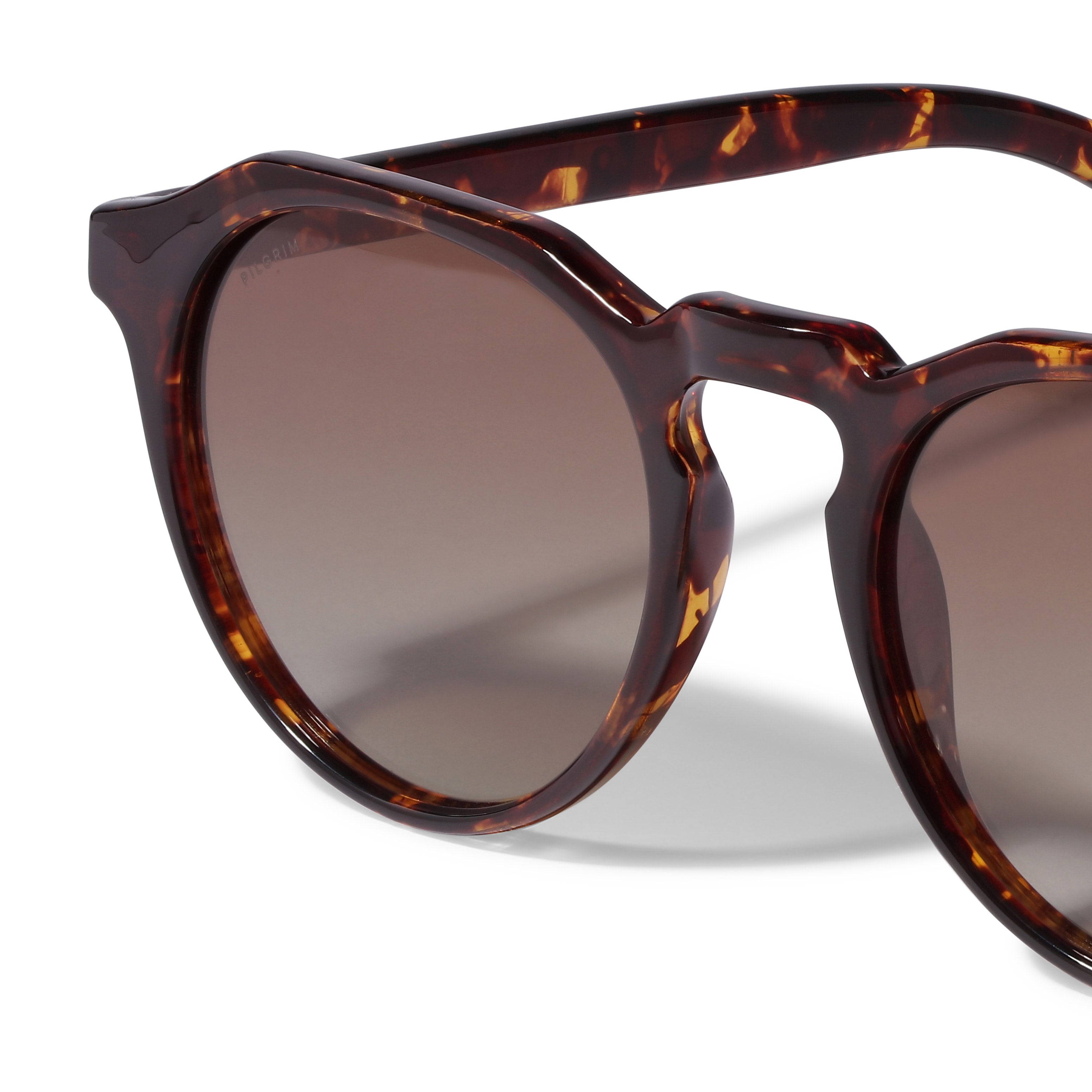pilgrim-alejandra-sonnenbrille-tortoise-brown-rund image 5