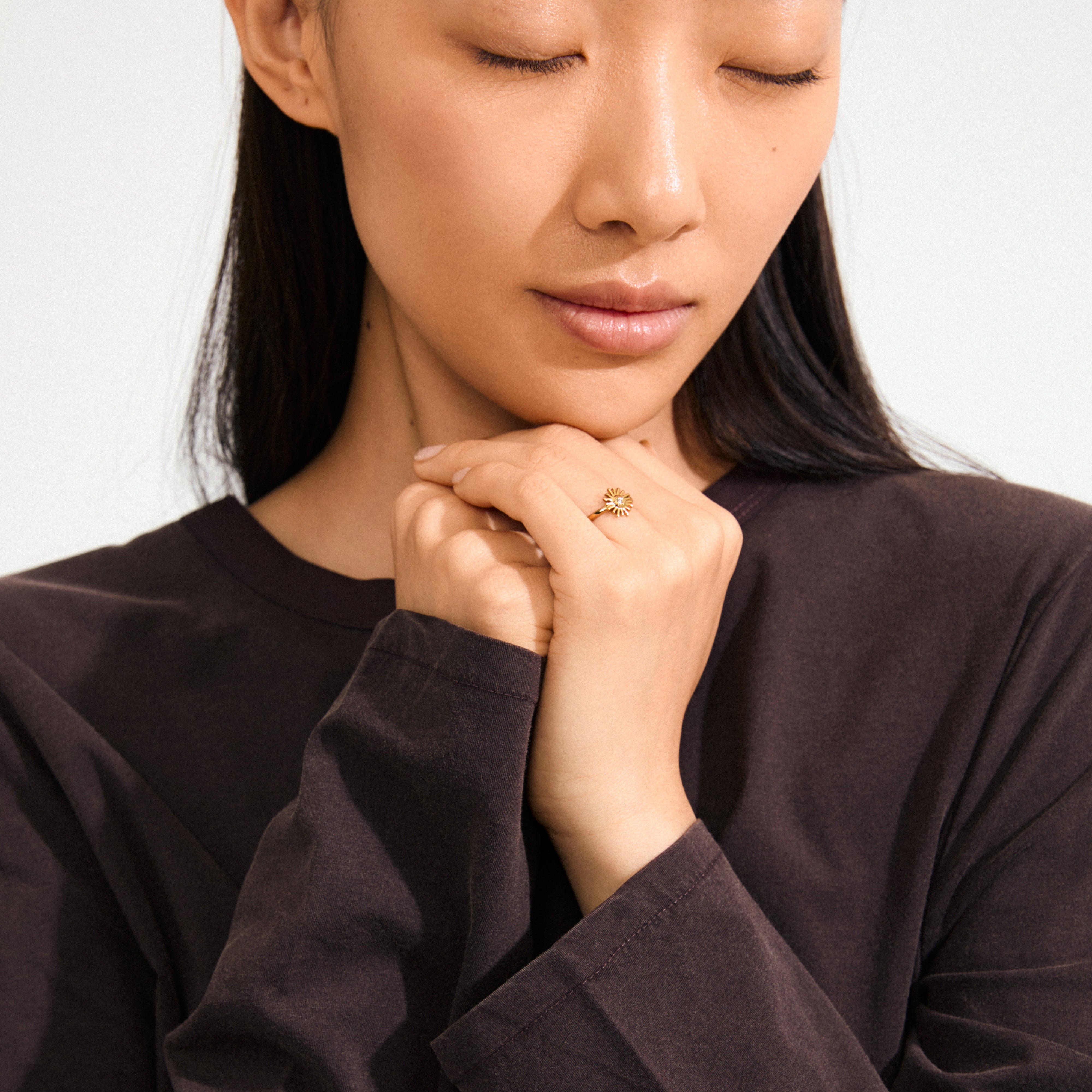 pilgrim-lulu-sun-stacking-ring-vergoldet-mit-auge image 3