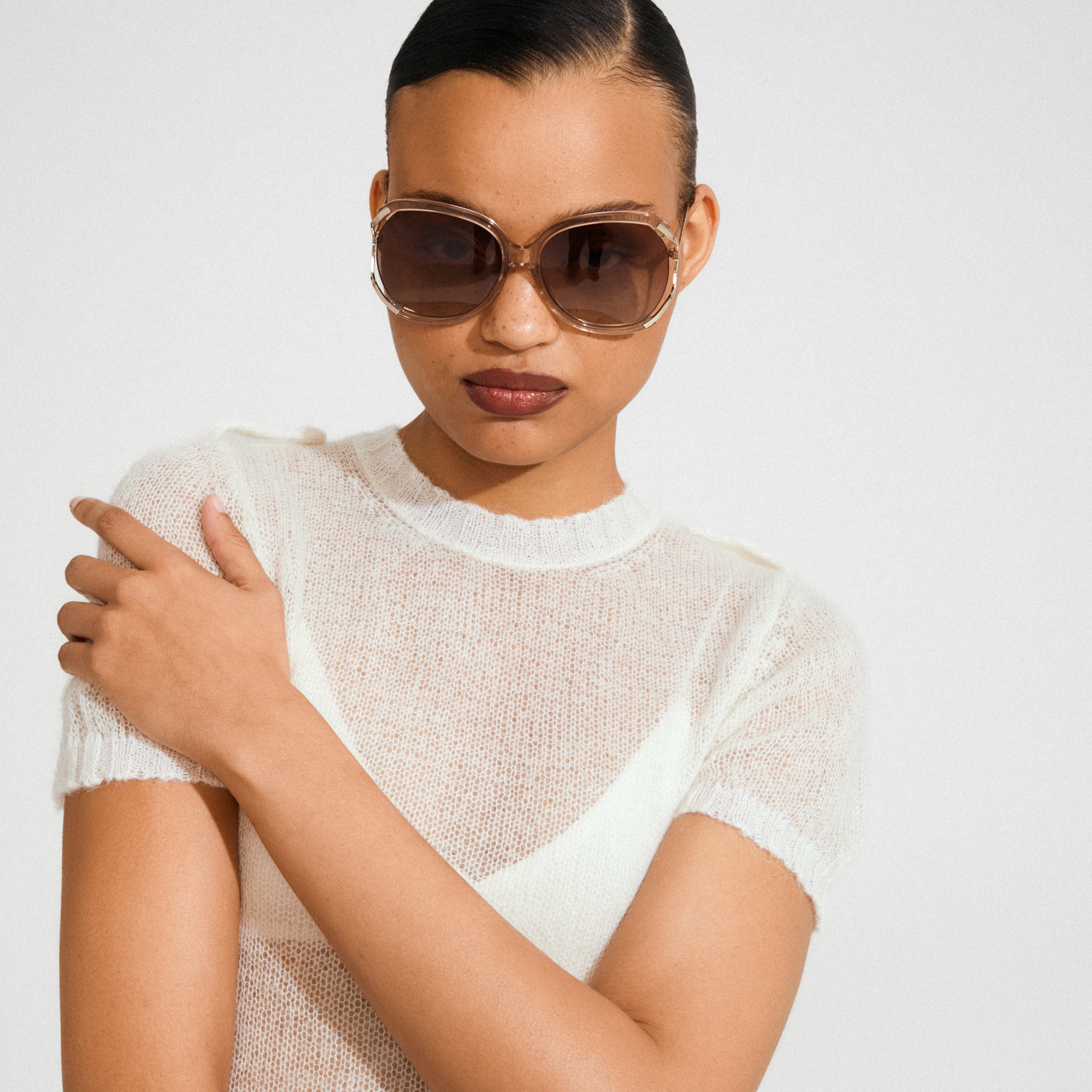 pilgrim-hella-sonnenbrille-hellbraun-gold image 3