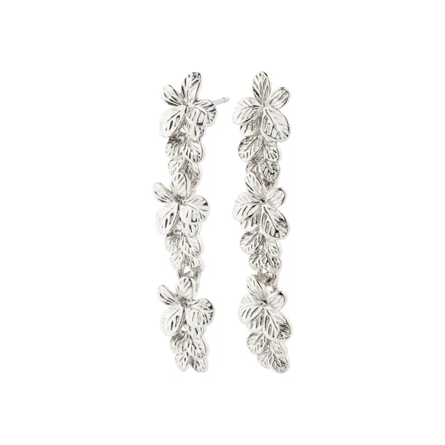 pilgrim-charmaine-ohrringe-versilbert-florale-boho-ohrringe image 1