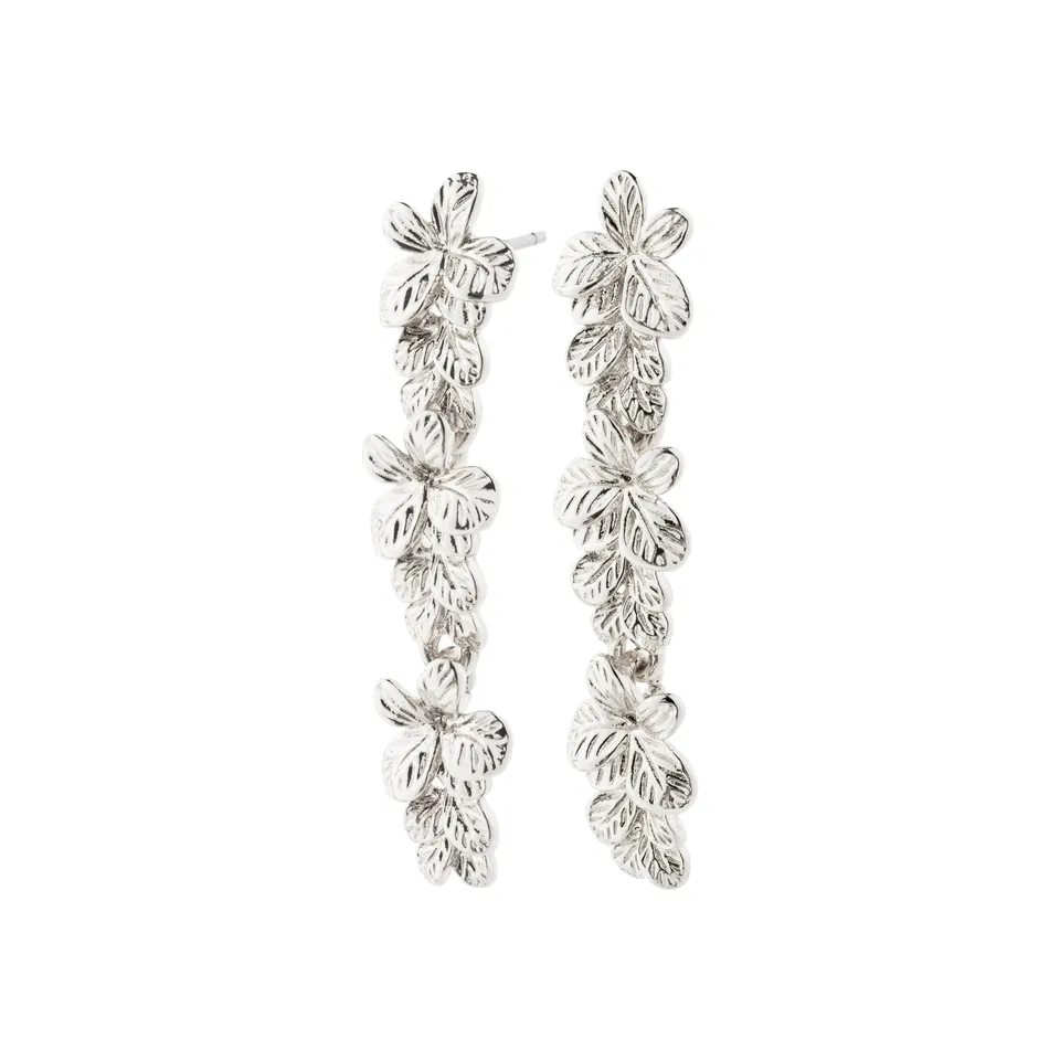 pilgrim-charmaine-ohrringe-versilbert-florale-boho-ohrringe image 1
