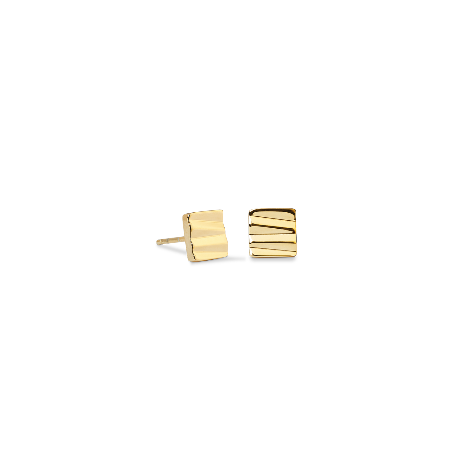 coeur-de-lion-ohrstecker-square-wave-gold-edelstahl image 1