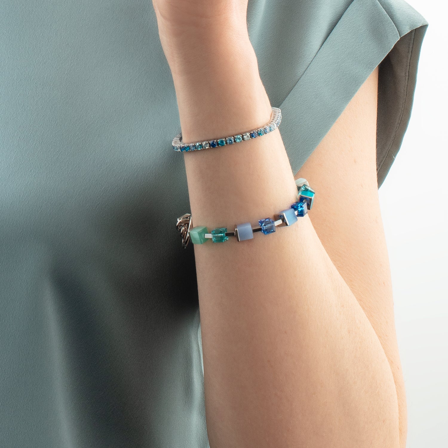 coeur-de-lion-cube-fusion-charm-armband-silber-ocean image 4