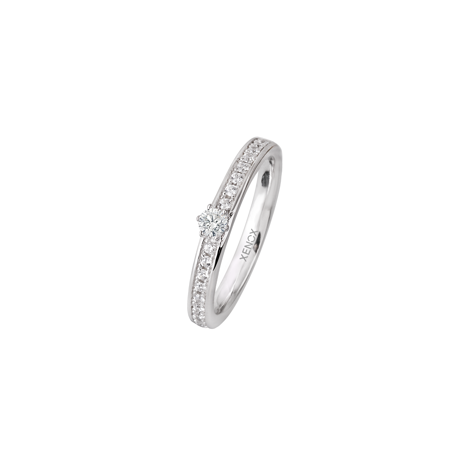 xenox-partnerring-925-sterlingsilber-rhodiniert-mit-zirkonia image 1