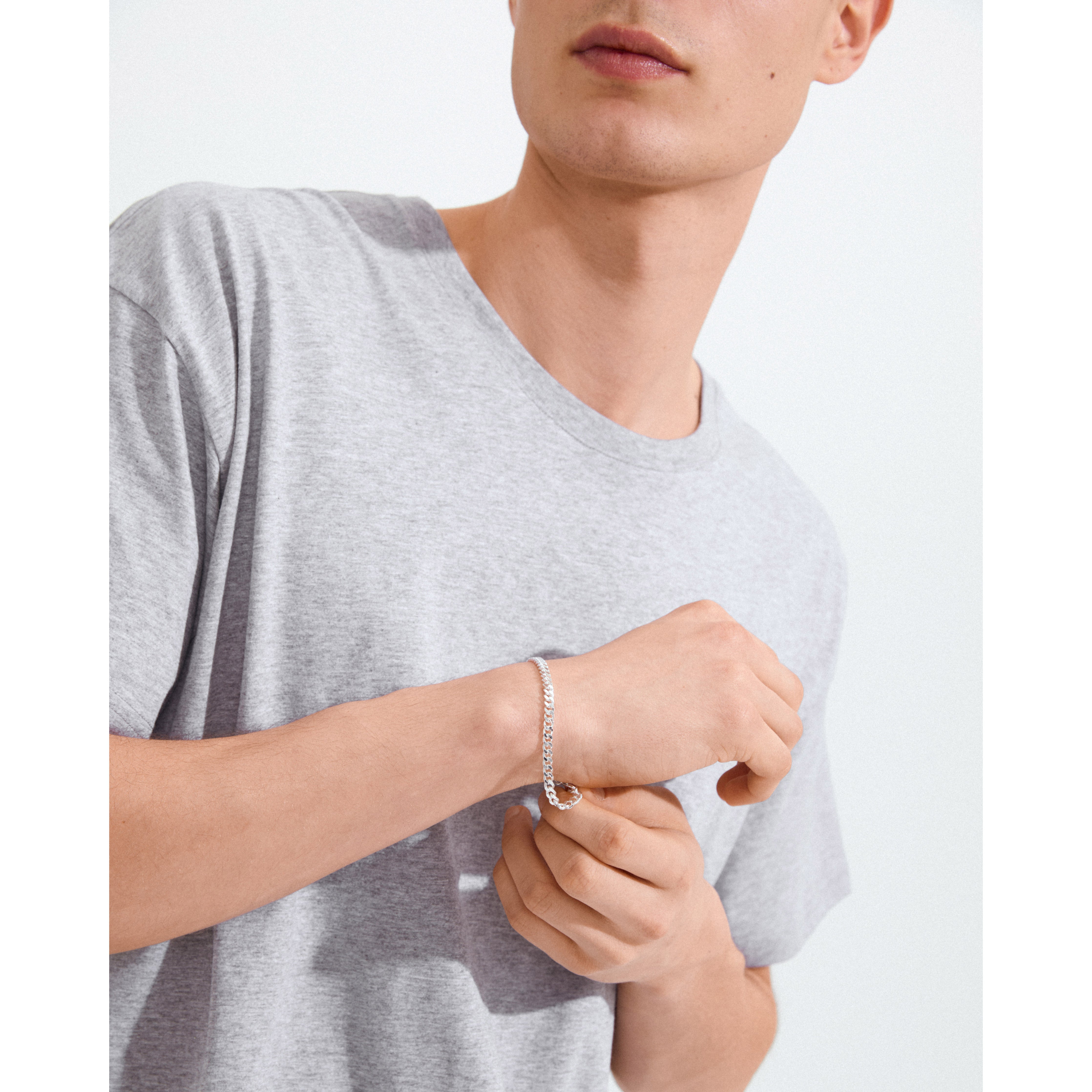 pilgrim-taro-armband-versilbert-semi-chunky-panzerkette image 2