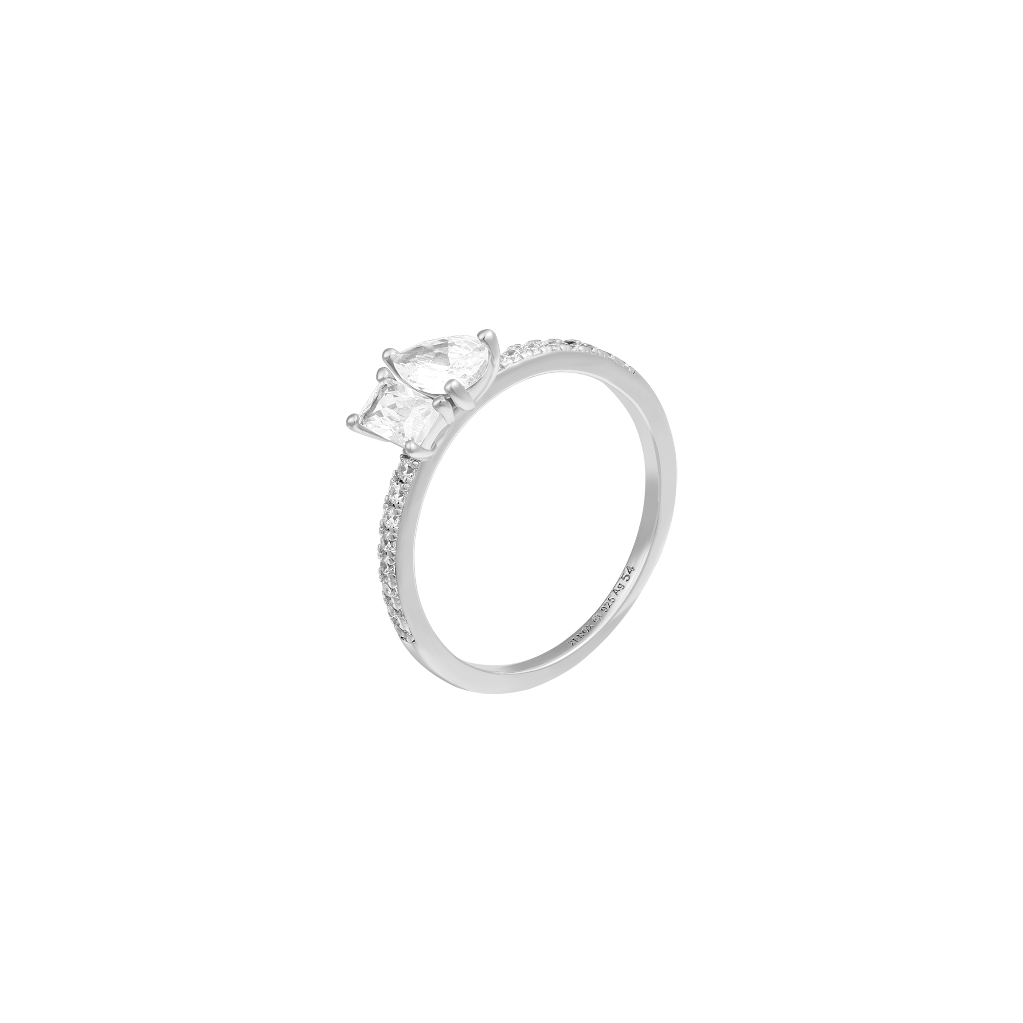 xenox-radiant-duo-ring-xs92028-52-925-sterlingsilber-rhodiniert-mit-zirkonia image 1