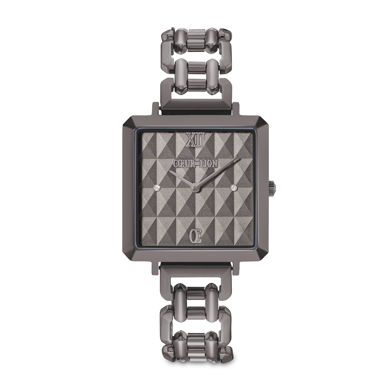 coeur-de-lion-uhr-iconic-cube-spikes-statement-anthrazit image 1