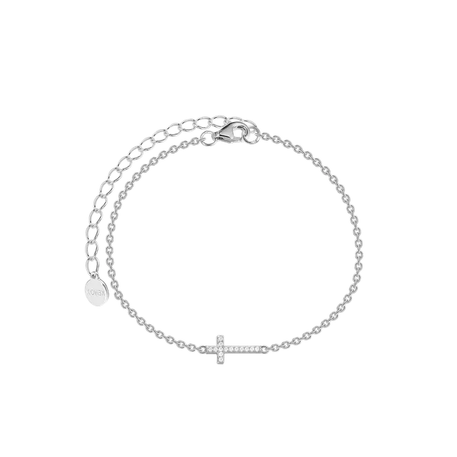 xenox-kreuz-armband-aus-925-sterlingsilber-rhodiniert-xs10045 image 1