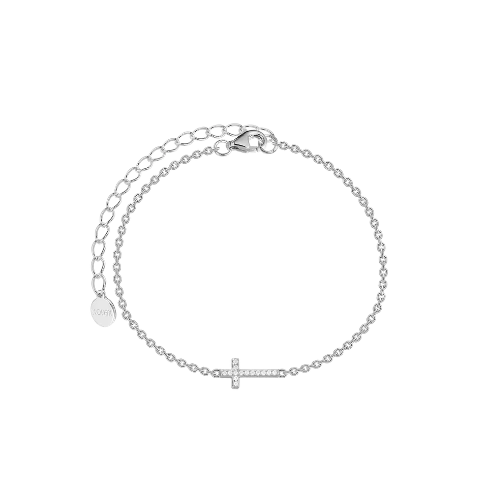 xenox-kreuz-armband-aus-925-sterlingsilber-rhodiniert-xs10045 image 1