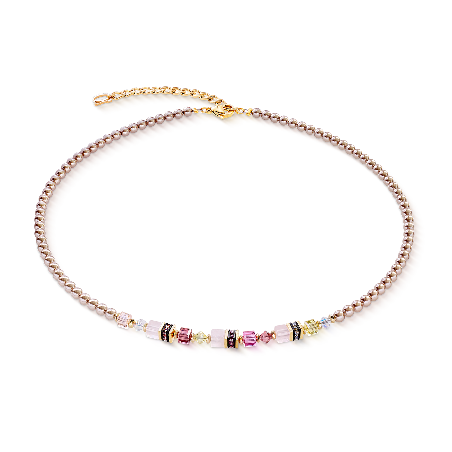 coeur-de-lion-princess-rose-glow-halskette-gold-42-cm-6-cm image 1