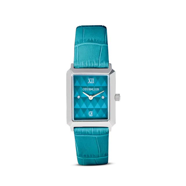 coeur-de-lion-uhr-iconic-spikes-transformative-teal-silber-lederarmband-20-3-cm image 1