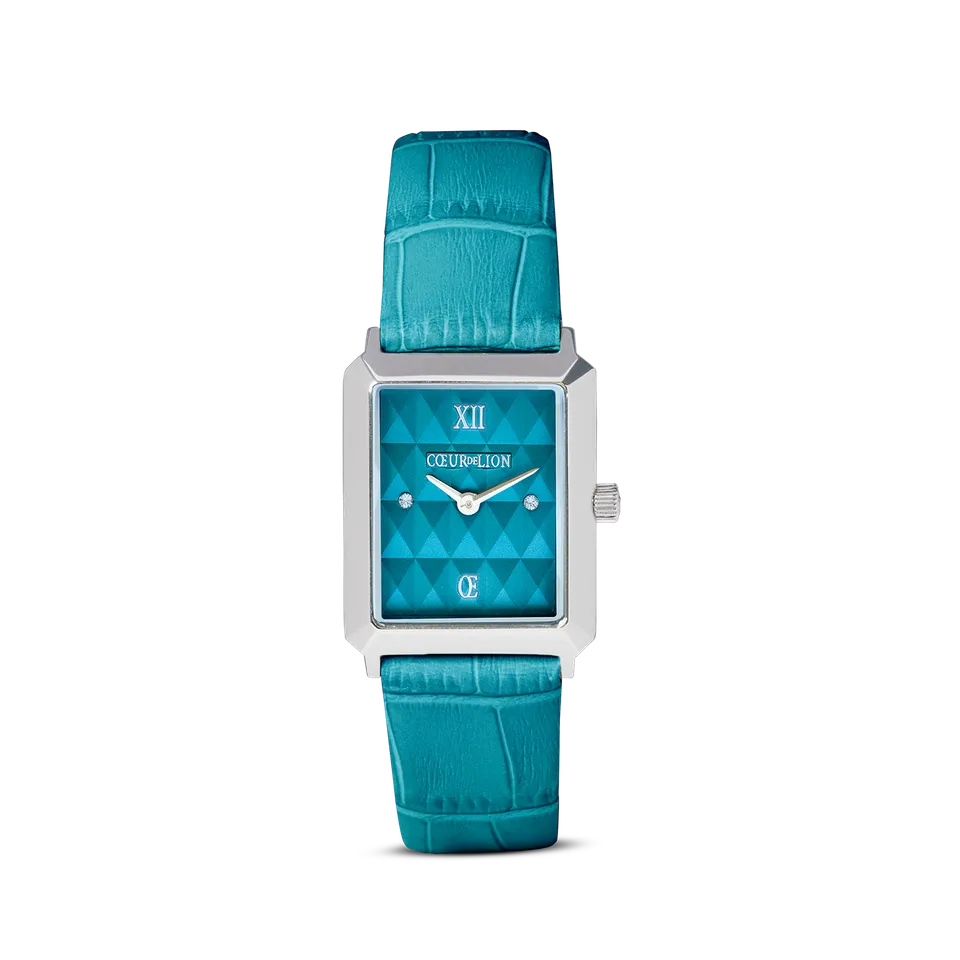 coeur-de-lion-uhr-iconic-spikes-transformative-teal-silber-lederarmband-20-3-cm image 1