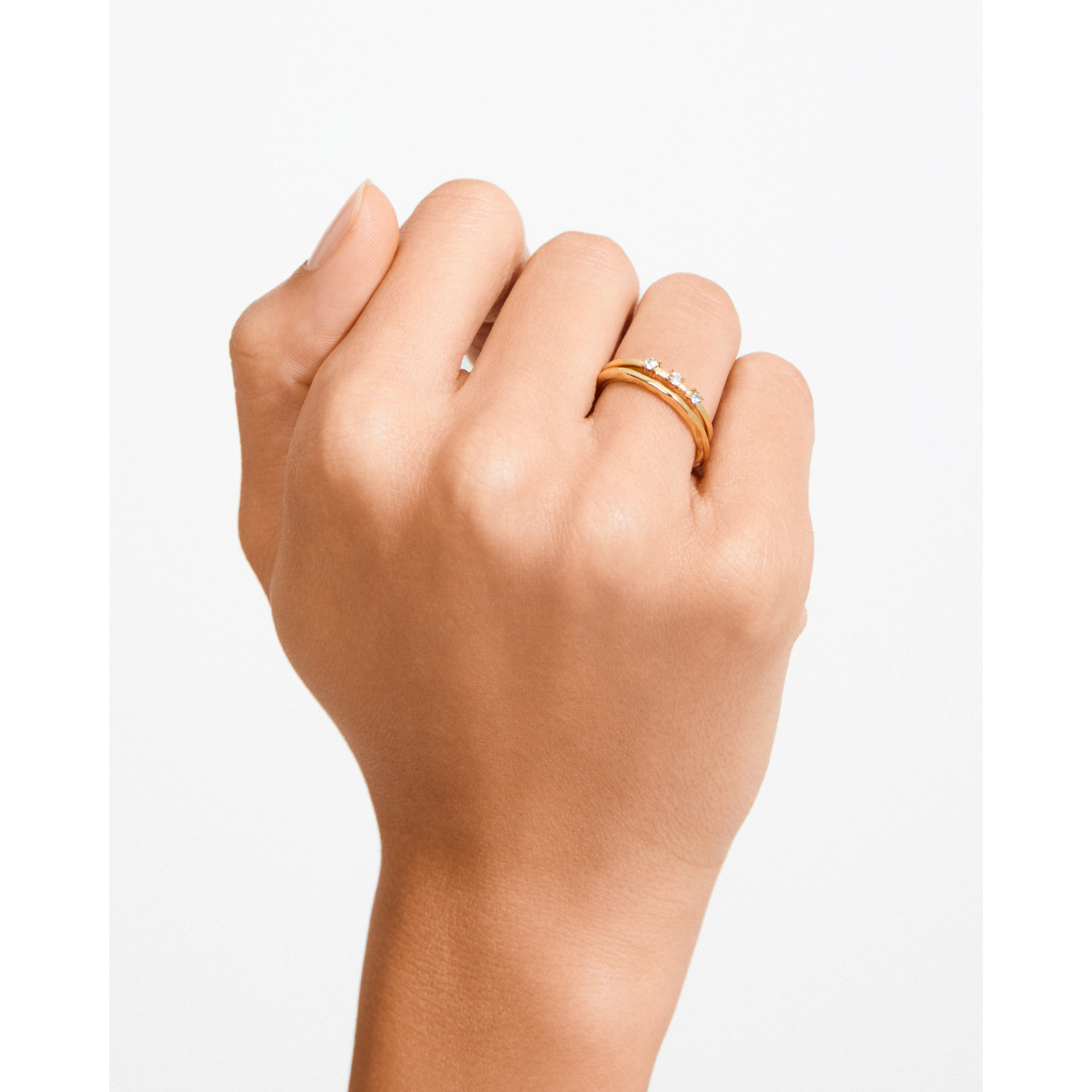 pilgrim-ivarin-ring-set-2-in-1-gold-plated-verstellbar-kristall image 4