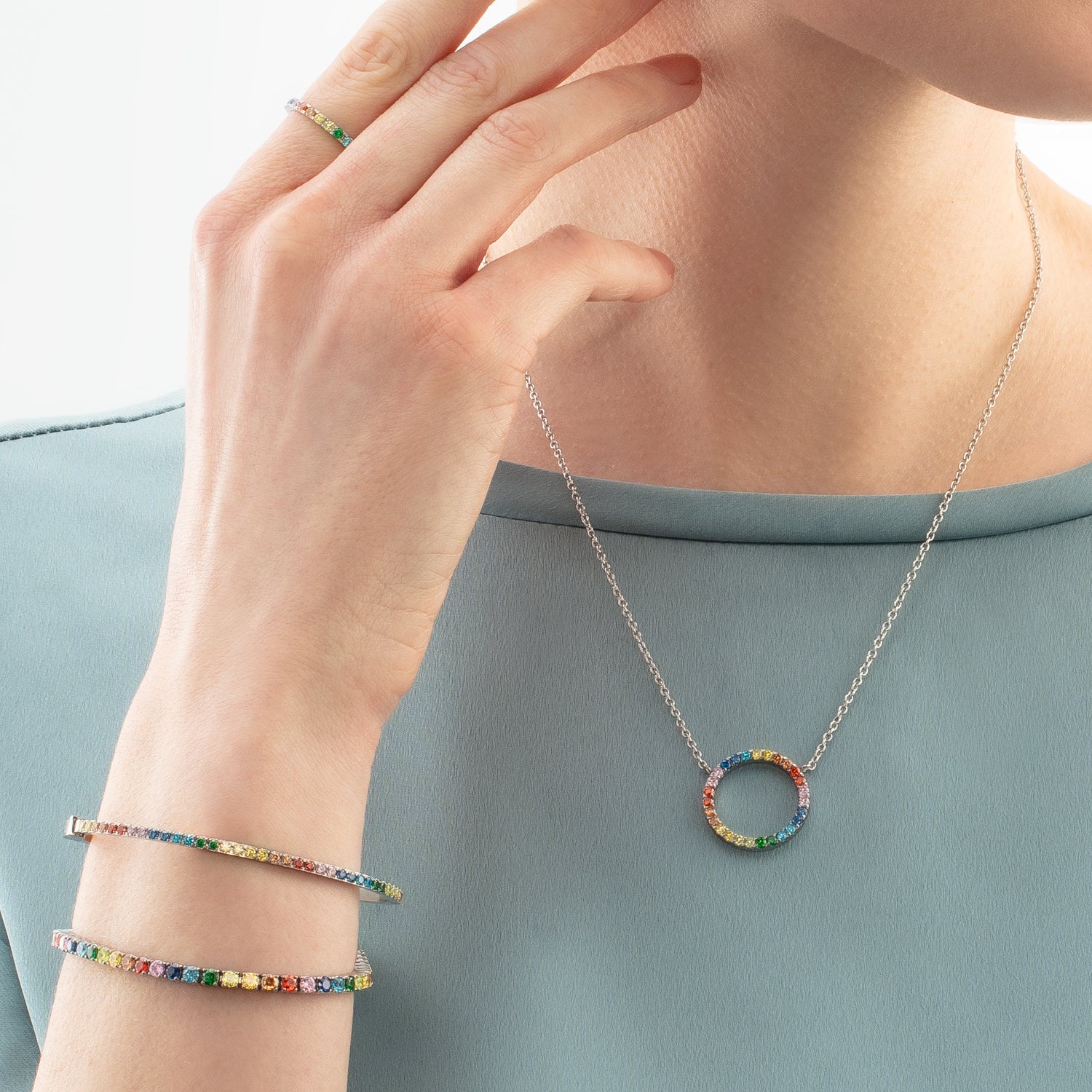 coeur-de-lion-eternal-love-armreif-silber-multicolor image 4
