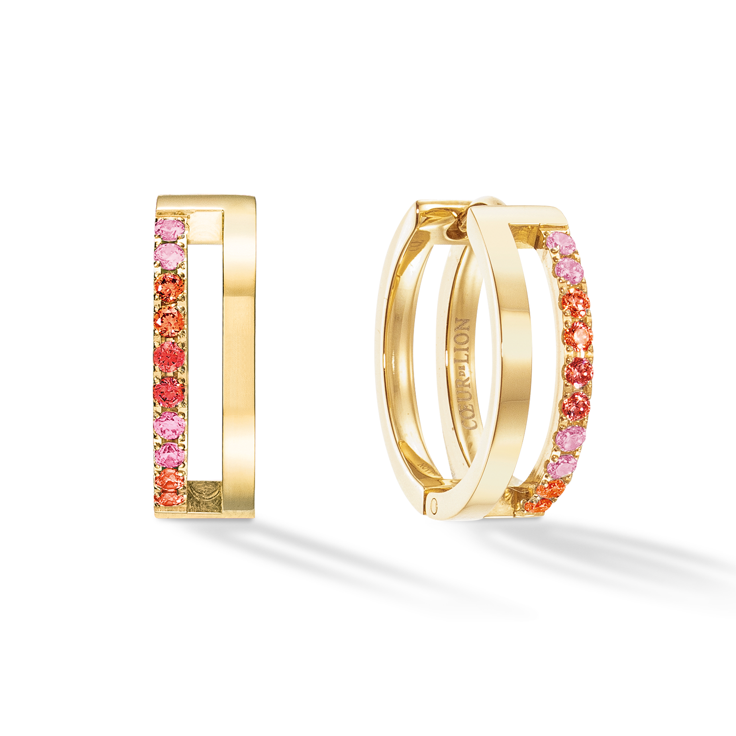coeur-de-lion-eternal-unity-creolen-gold-rot-zirkonia image 2