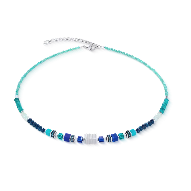 coeur-de-lion-halskette-wave-precious-flow-silber-teal-edelstein image 1
