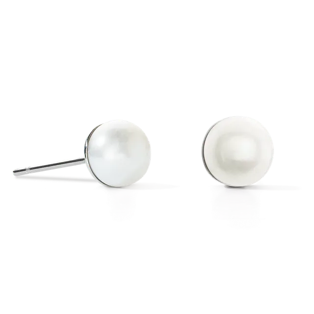 coeur-de-lion-classic-ohrstecker-s-wasserperle-silber image 1