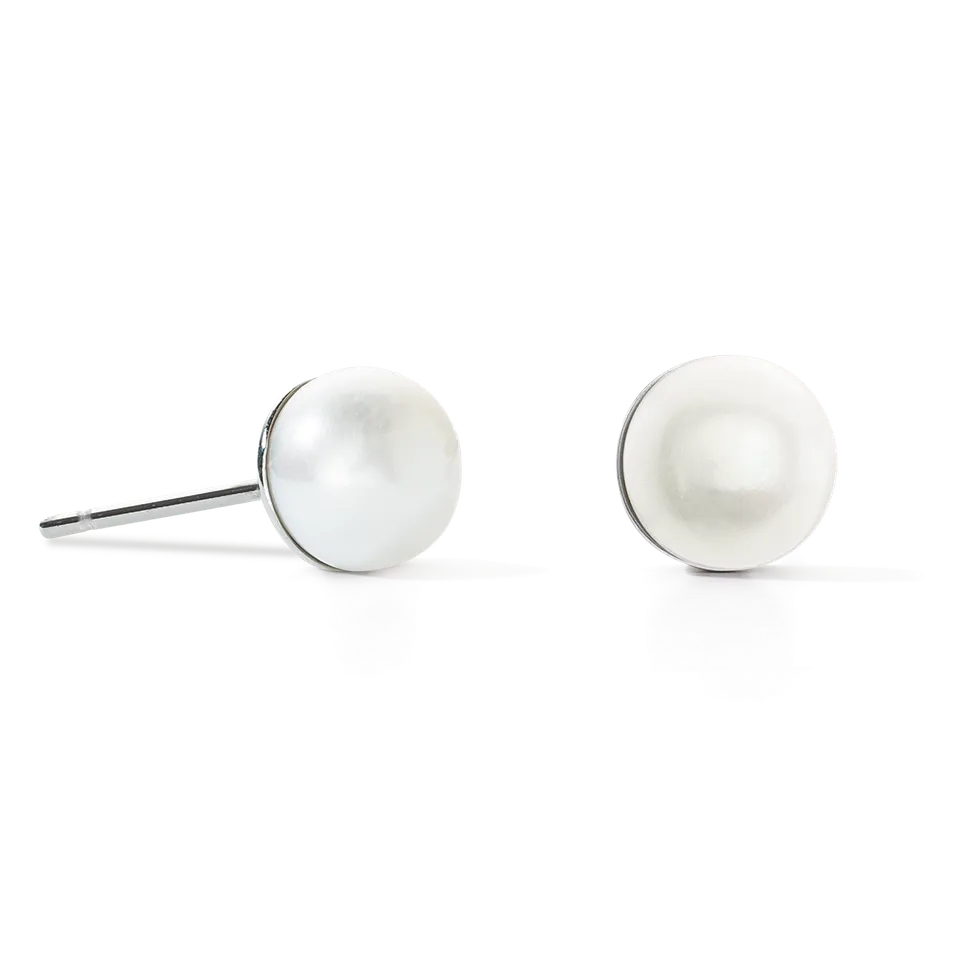 coeur-de-lion-classic-ohrstecker-s-wasserperle-silber image 1