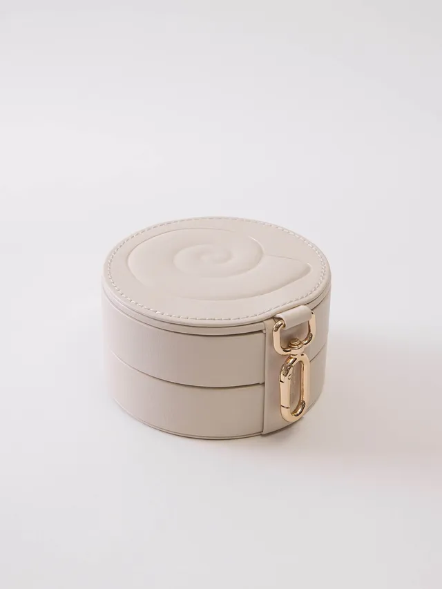 purelei-muschel-schmuckbox-rund-organizer-beige image 1