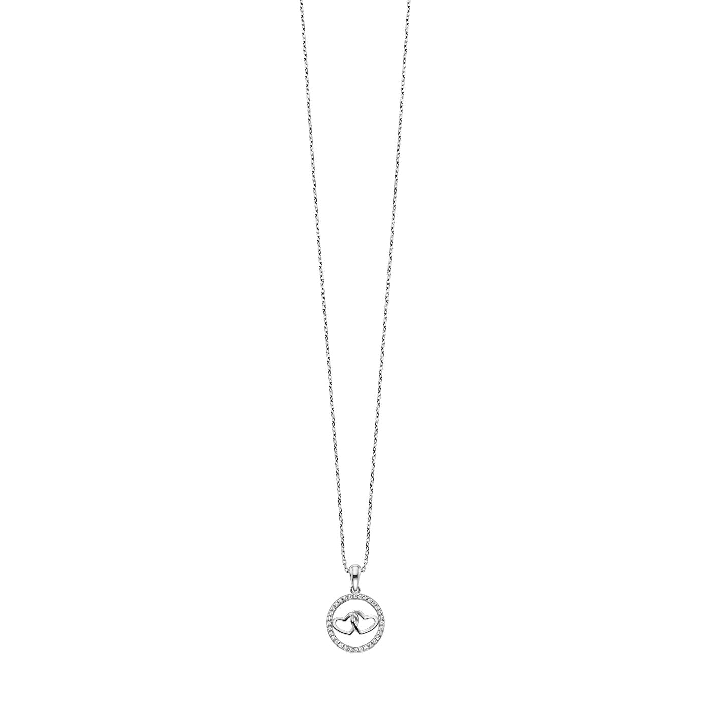 julie-julsen-2-hearts-kette-mit-anh-nger-silber-rhodiniert-32-wei-e-zirkonia image 4