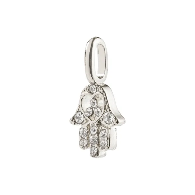 pilgrim-charm-mini-hamsa-anh-nger-versilbert-mit-kristallen image 1
