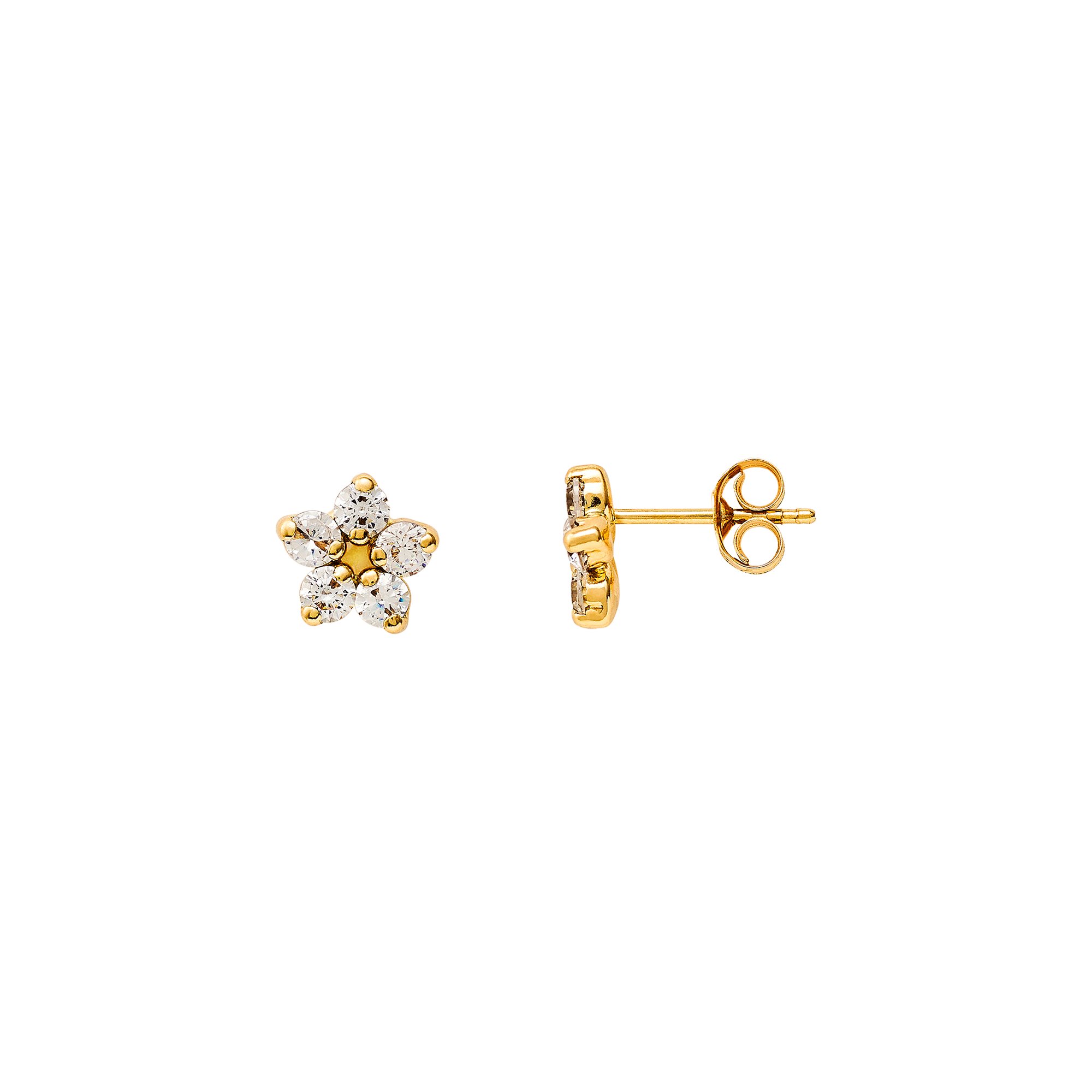 xenox-fine-blume-ohrstecker-585-gelbgold-mit-wei-en-zirkonia image 1