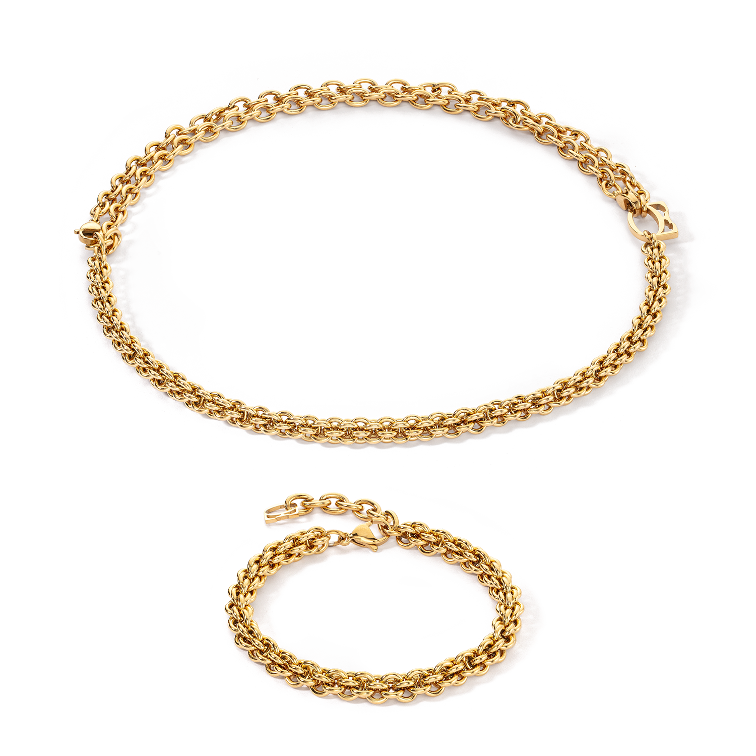 coeur-de-lion-essentials-armband-mesh-chain-gold-edelstahl image 3