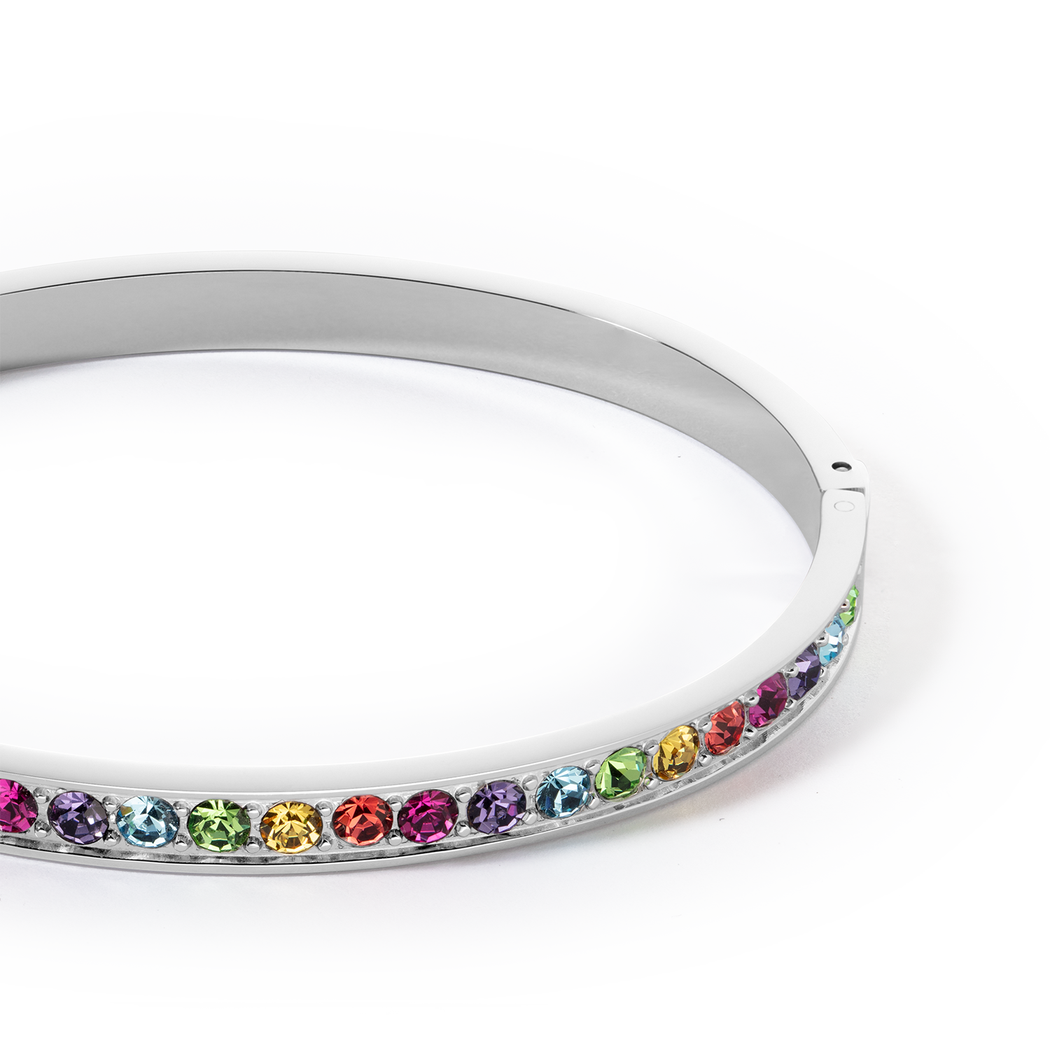 coeur-de-lion-armreif-edelstahl-und-kristalle-silber-multicolor-19-cm image 2
