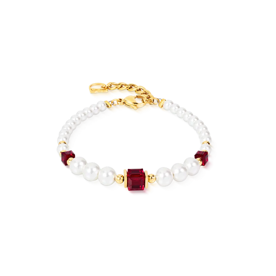 coeur-de-lion-cocktail-pearls-armband-ruby-rot-17-5-cm image 1
