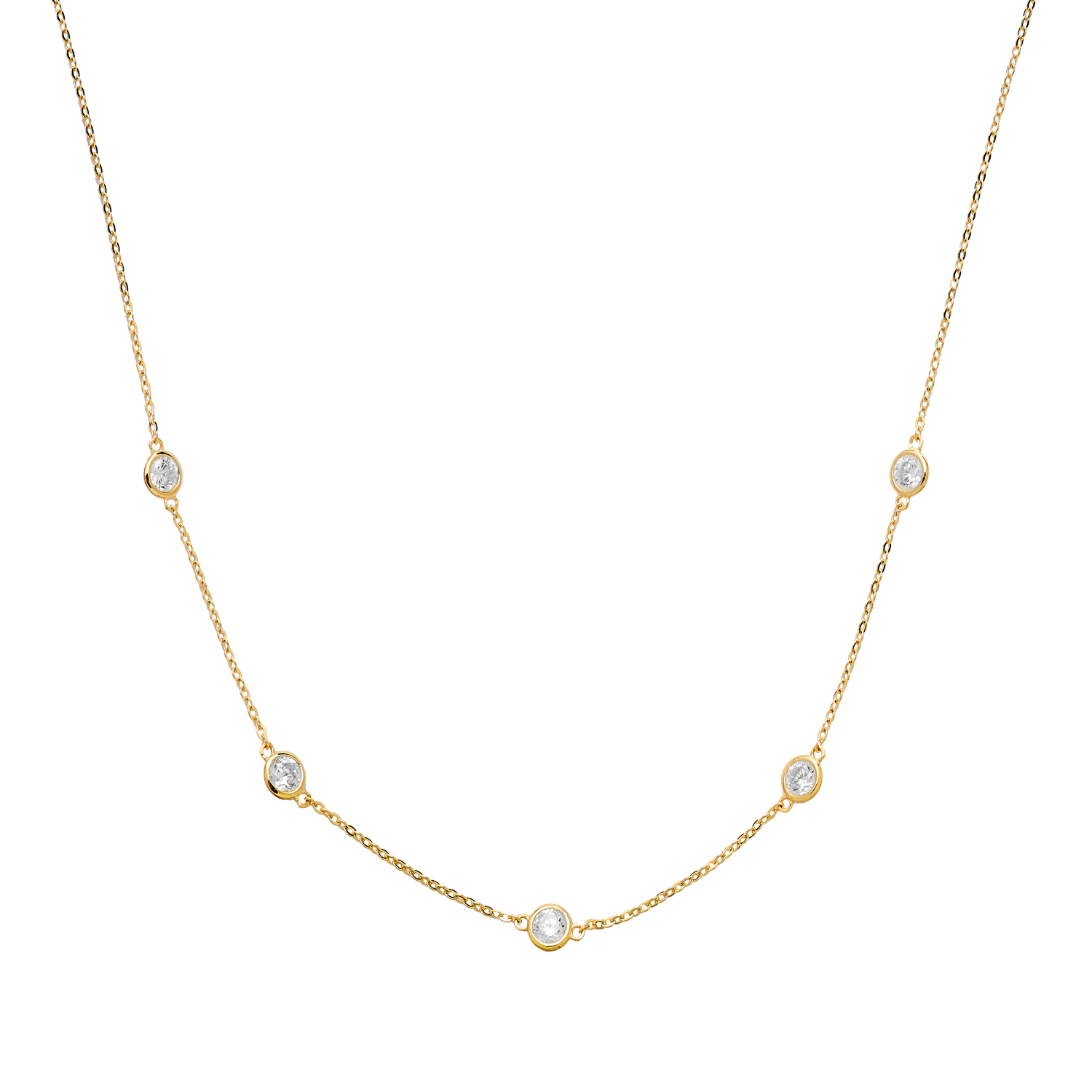 xenox-fine-halskette-585-gelbgold-mit-zirkonia image 1