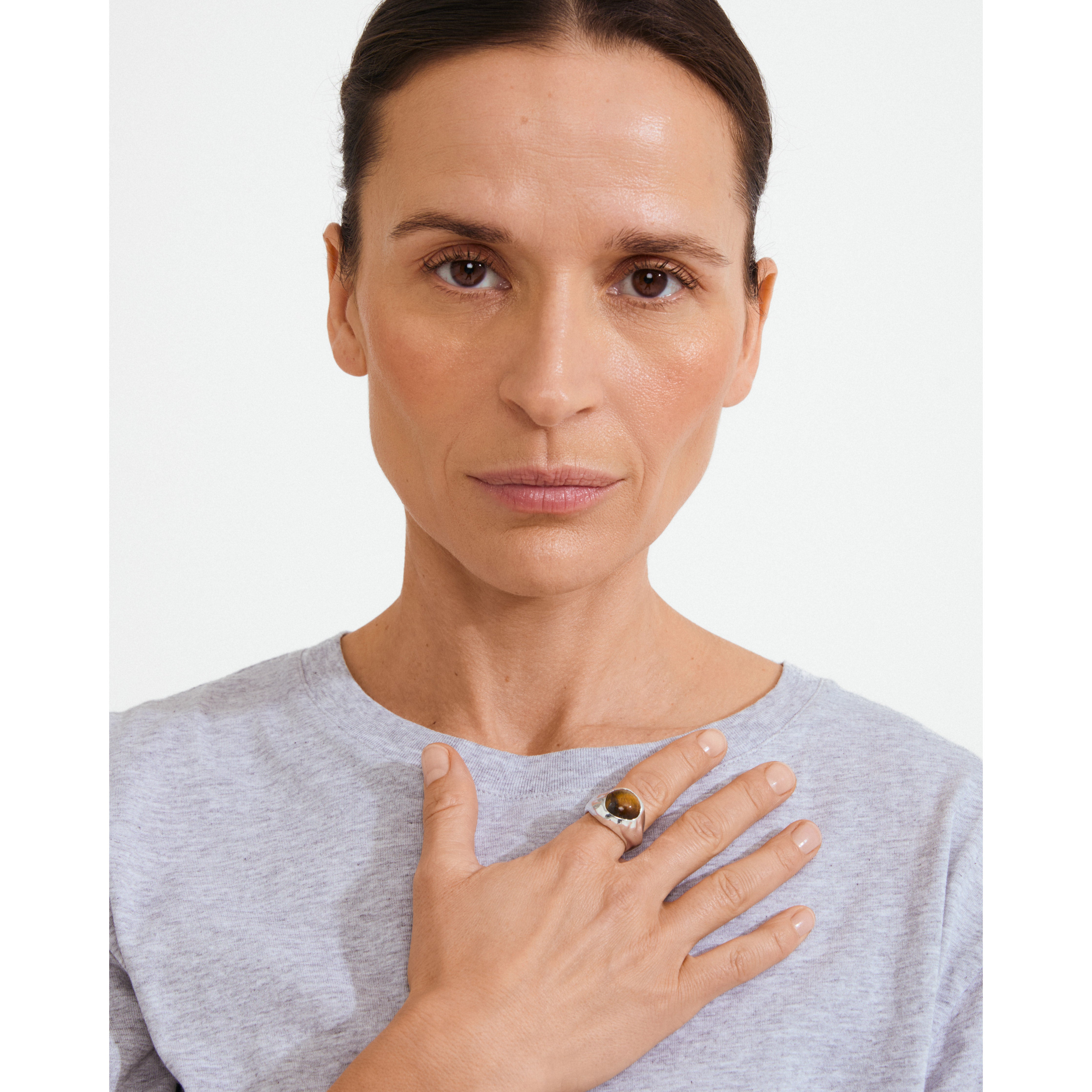 pilgrim-x-dea-pave-icon-ring-tigerauge-sterlingsilber-gr-54 image 2