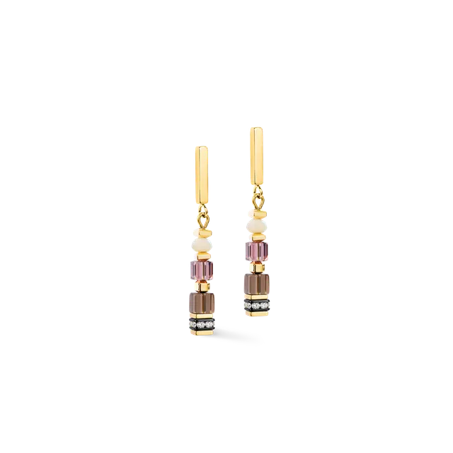 coeur-de-lion-geocube-precious-grace-ohrringe-rose-smoke-gold-4-cm image 1