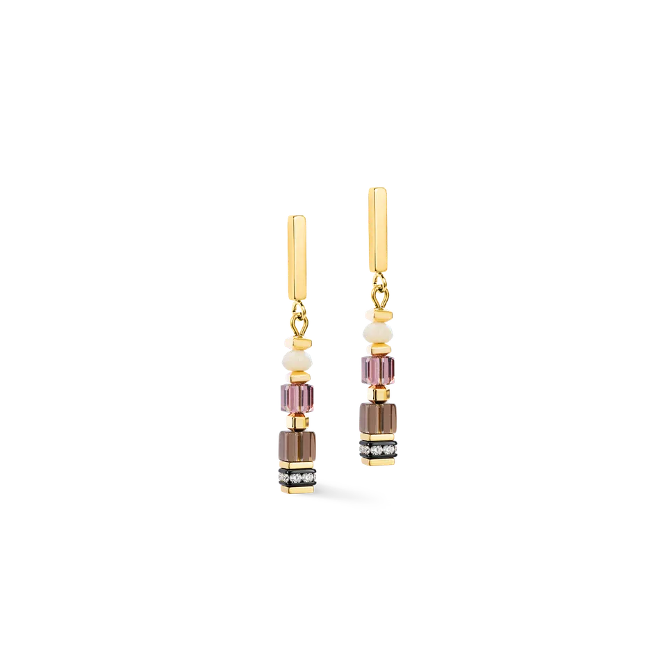 coeur-de-lion-geocube-precious-grace-ohrringe-rose-smoke-gold-4-cm image 1