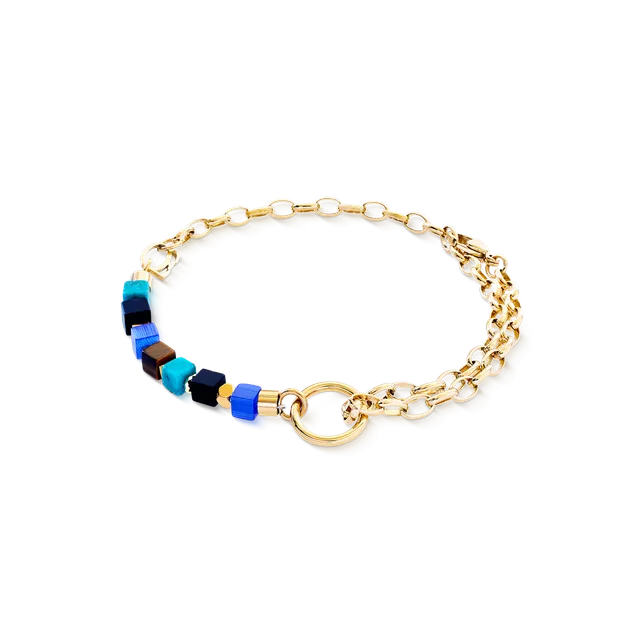 coeur-de-lion-geocube-armband-cube-mosaic-lagoon-gold-multicolor-edelstein-armba image 1