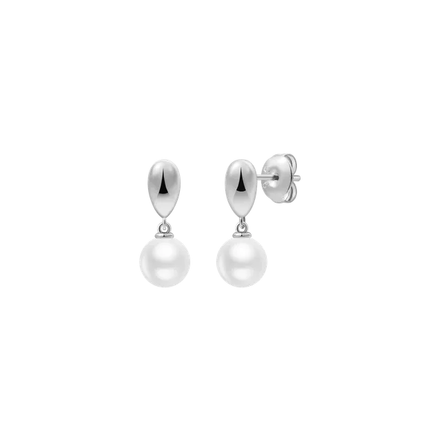 xenox-cloud-ohrringe-925-sterlingsilber-rhodiniert-mit-perle-2 image 1