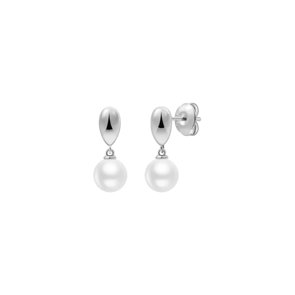 xenox-cloud-ohrringe-925-sterlingsilber-rhodiniert-mit-perle-2 image 1